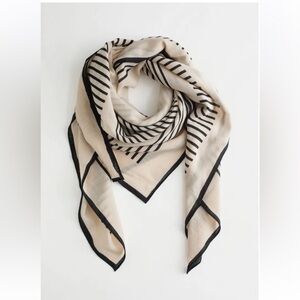 NWT & Other Stories Striped square wool scarf